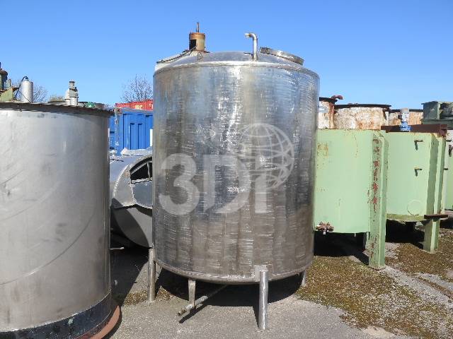 side image of a used 6000 litre stainless steel mixing vessel stock number 1873
