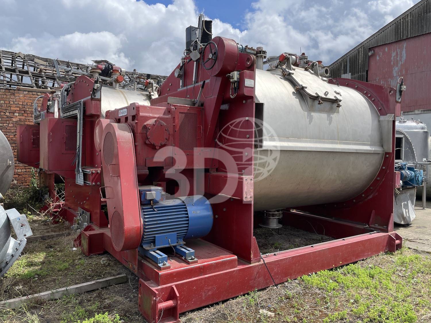 rear image of a kemutec gardener he9000 series ribbon blender