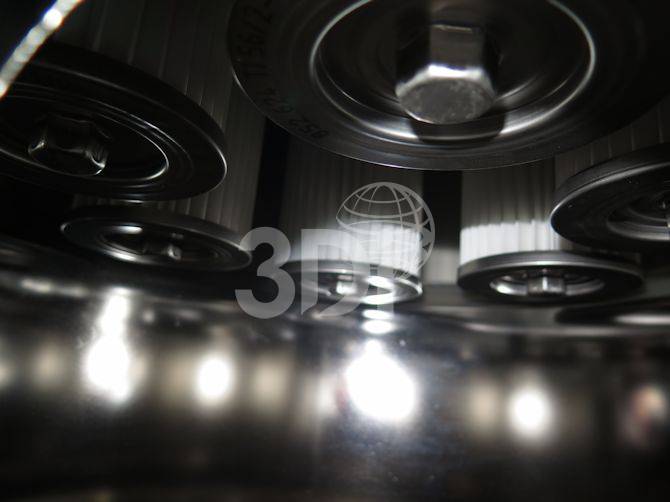 image of the internal filters of a coperion k-tron batch weigh receiver