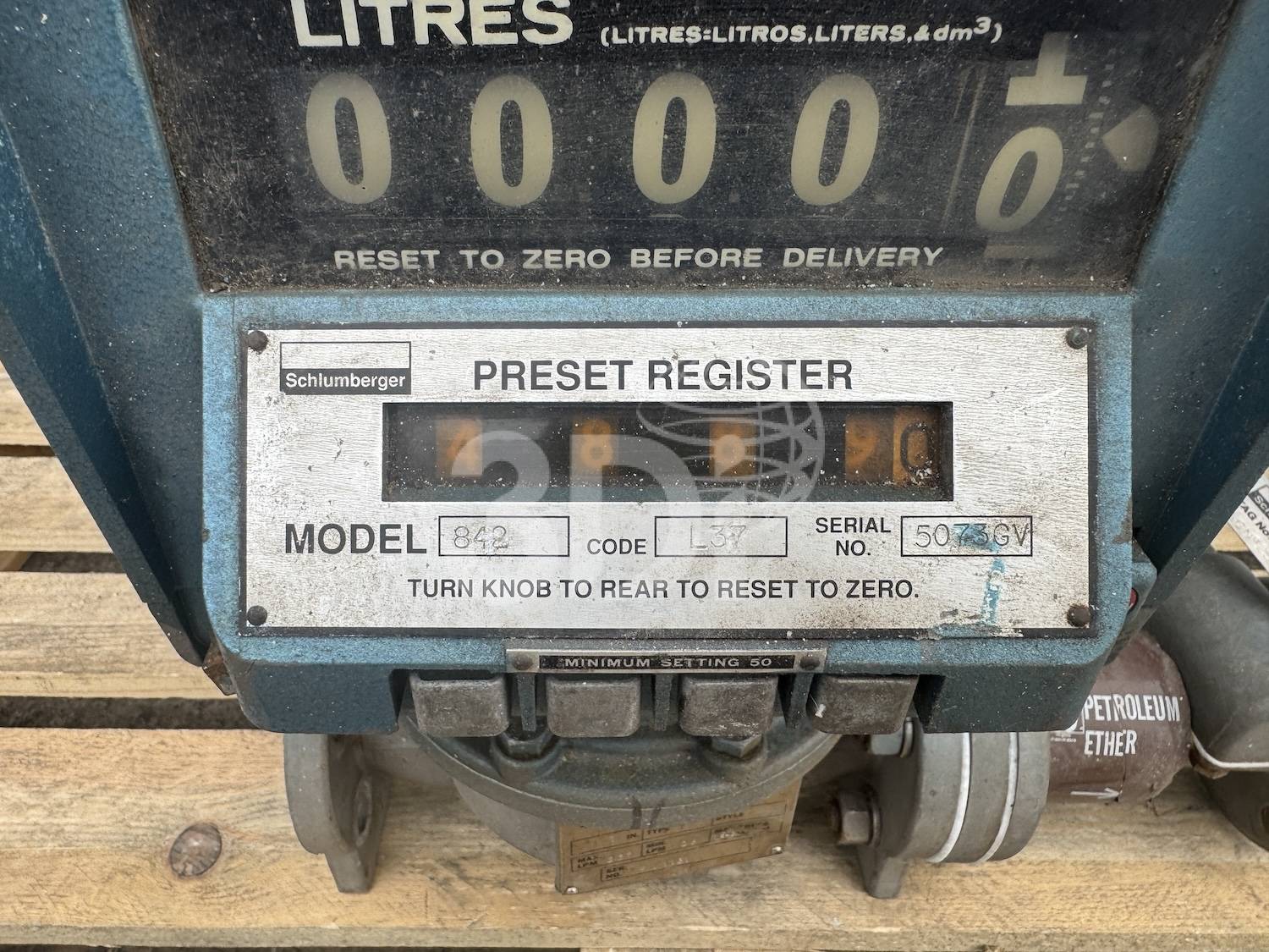 image of the preset meter on a 1 inch neptune mp flow meter