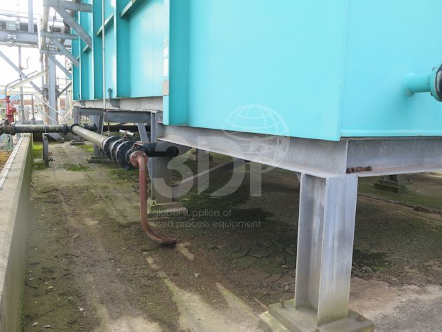 support frame of a 116400 litre settlement tank in situ