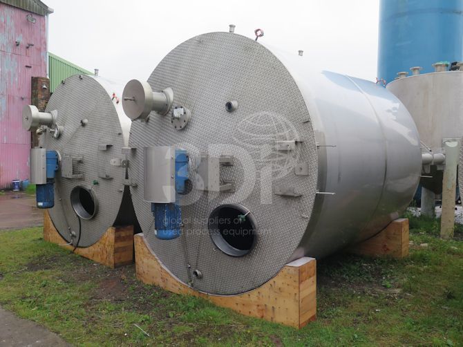 side image of 18000 litre jacketed mixing tank stock 2438f