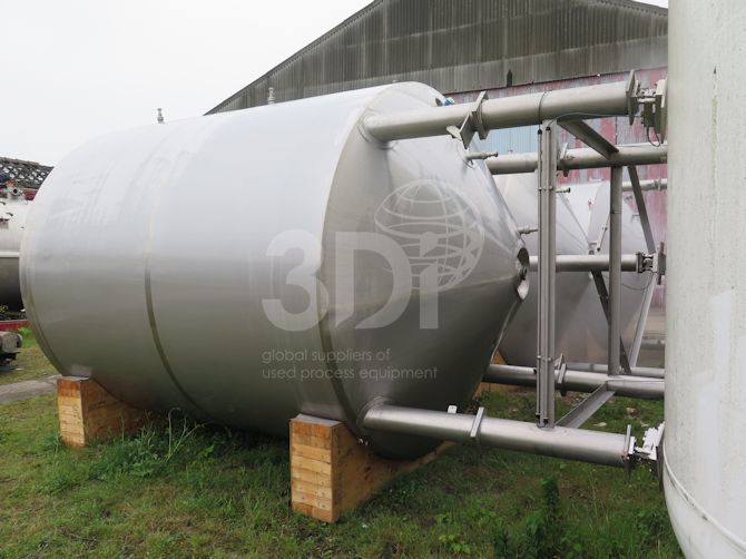 image of bottom of 18000 litre jacketed storage tank stock 2455d