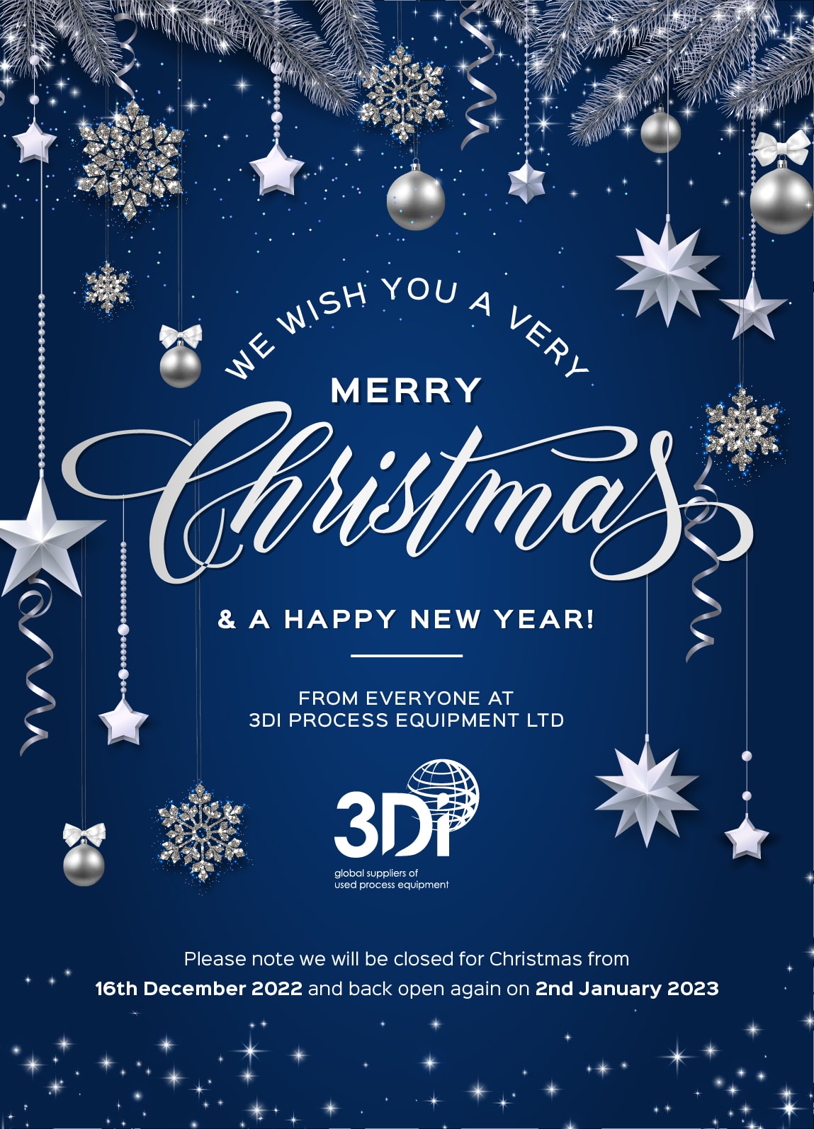 Happy Holidays 2022 - 3Di process equipment