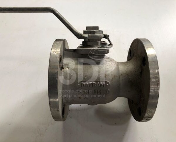 image of a dafram flanged ball valve dn80