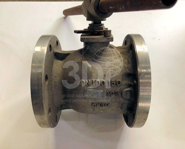 image of habonim flanged ball valve dn100