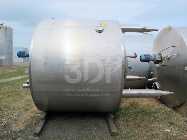 000 Litre Stainless Steel Jacketed Mixing Vessel
