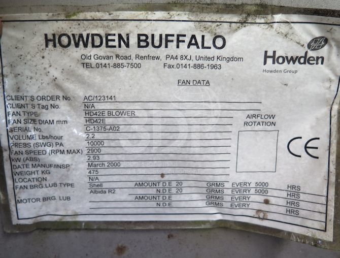 Howden Buffalo Pressure Blower HD42E