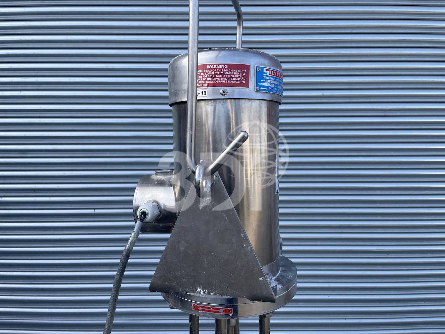 image of marlin stainless electric motor on a silverson high shear batch mixer model e
