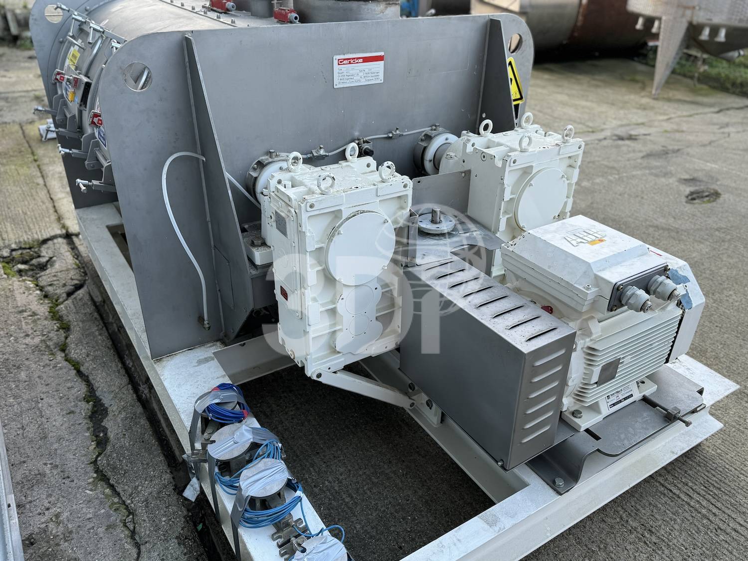 image of the motor and drives of a gericke multiflux batch mixer type gmsh 2000