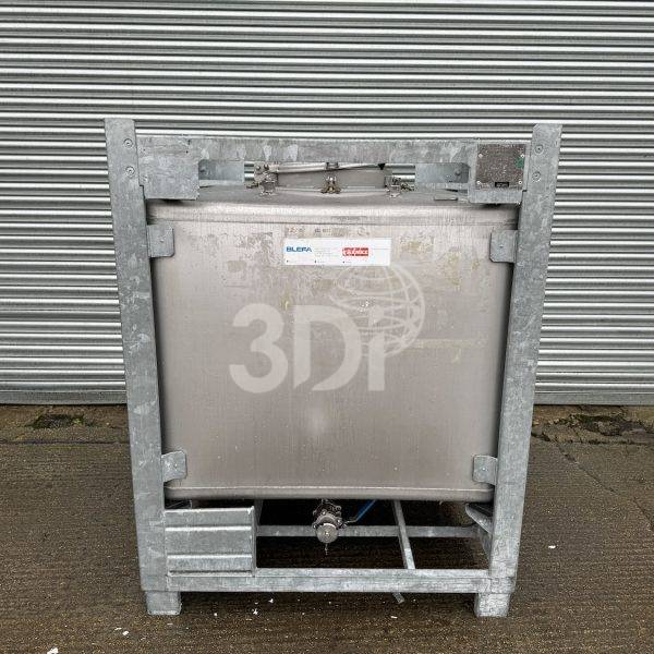 image of a 1000 litre blefa stainless steel ibc
