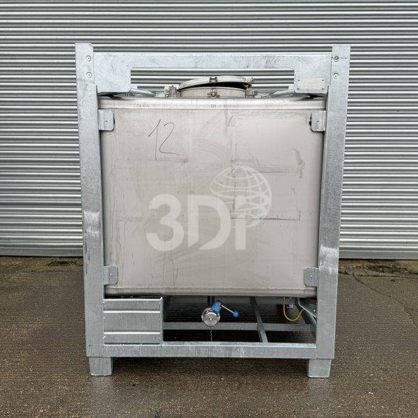 main image of a 1000 litre schafer-sudex stainless steel ibc stock 2876