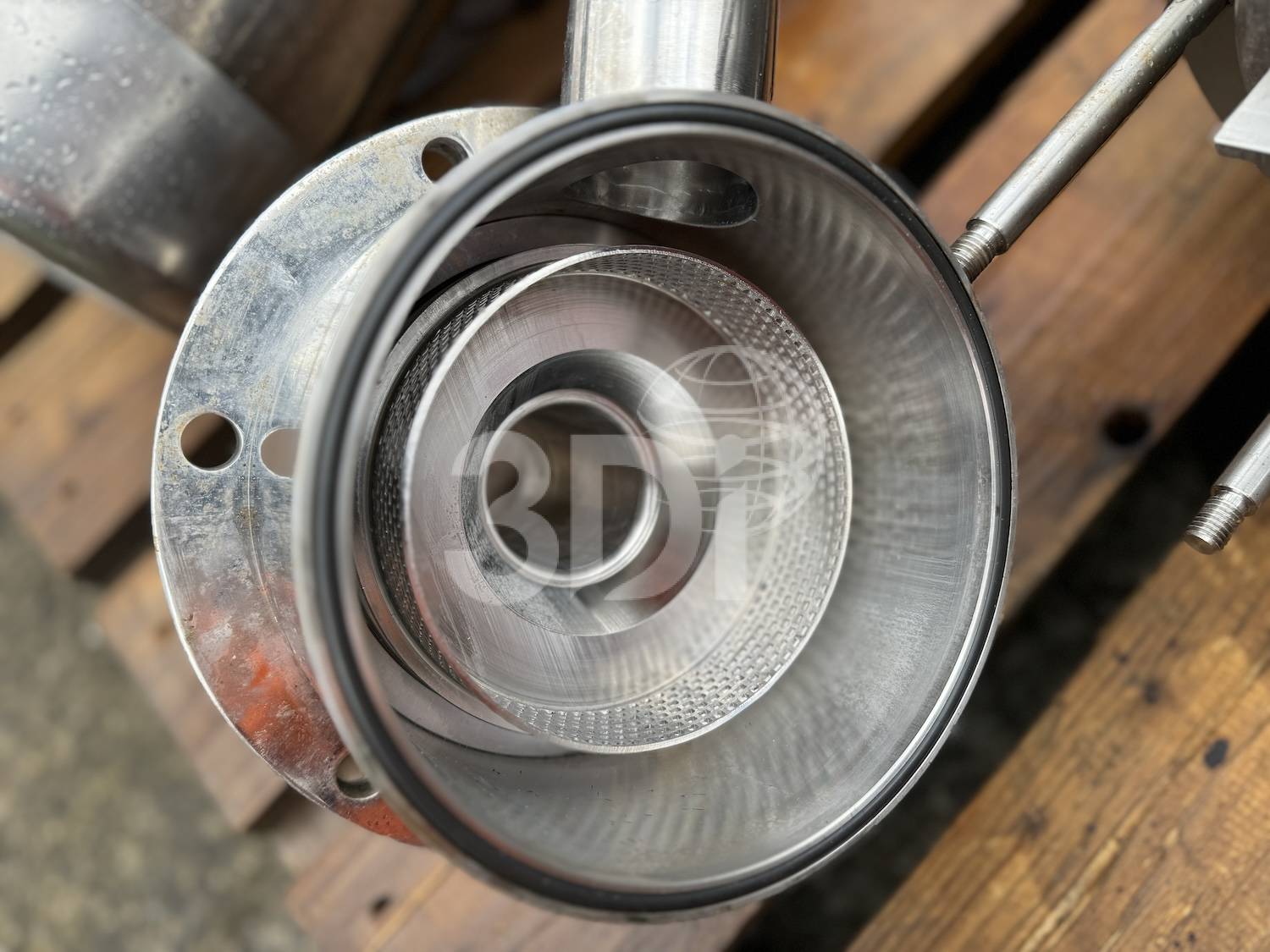 image of a square hole screen for a 2 inch inline high shear mixer