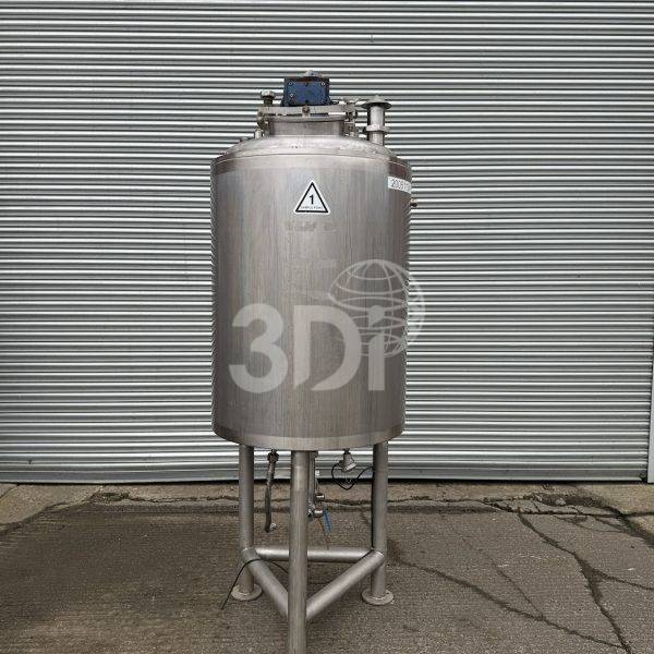 main image of a 600 litre jacketed stainless steel mixing vessel