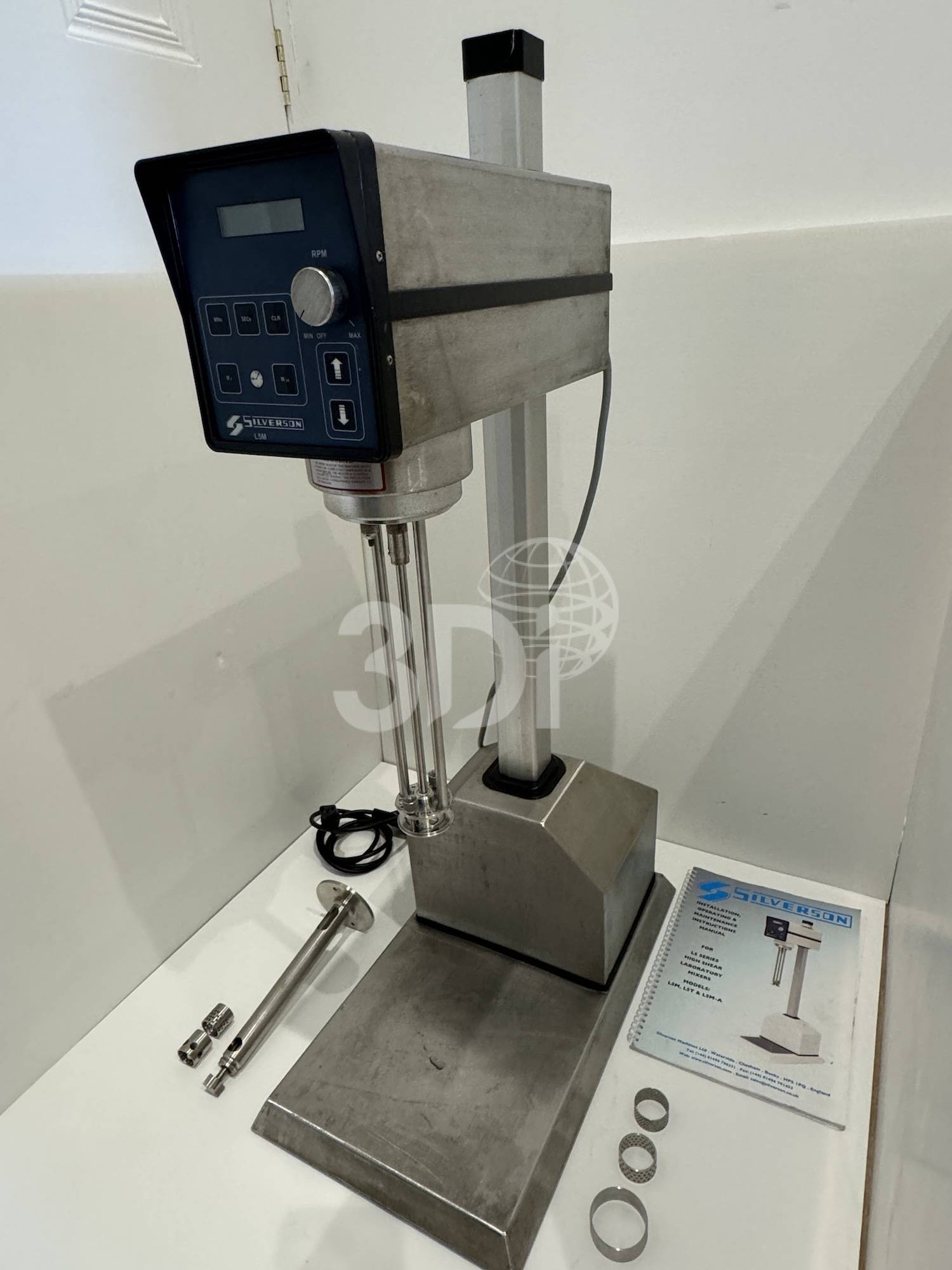 near side image of a silverson l5m model high shear lab mixer